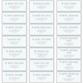 Baby shower Garçon bleu et gris Étiquette de adres (Devant)