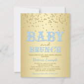 Baby shower garçon Brunch bébé douche Invitations (Devant)