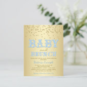 Baby shower garçon Brunch bébé douche Invitations (Debout devant)