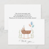 Baby shower Garçon Carte de remerciements neutre (Devant / Derrière)