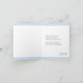 Baby shower garçon Merci bleu carte pliée (Intérieur)