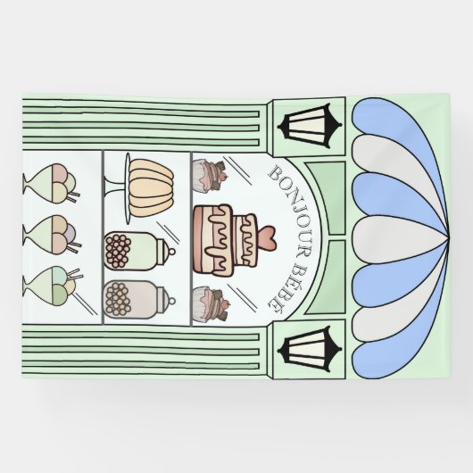 Baby shower garçon table de desserts fond Bannière (Horizontal)