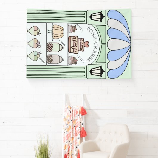 Baby shower garçon table de desserts fond Bannière (Insitu)