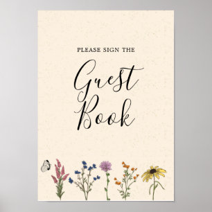 Baby shower Gastboek Poster