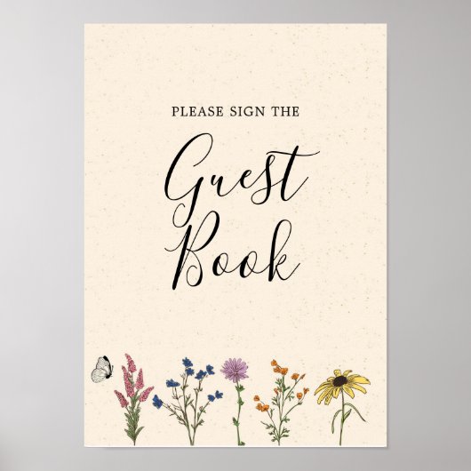  Baby shower Gastboek Poster (Voorkant)