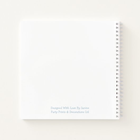 Baby shower gastboek Teddy Bear Thema Notitieboek (Achterkant)