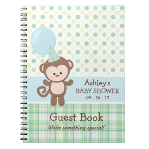 Baby shower gastenboek - Monkey Notitieboek