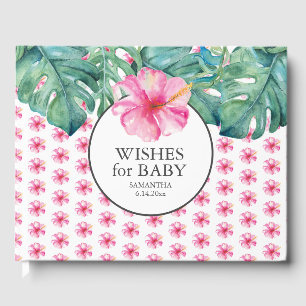 Baby shower Gastenboek Tropical Flowers