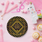 Baby shower Gatsby Gold 2020 Papieren Bordje (Feest)