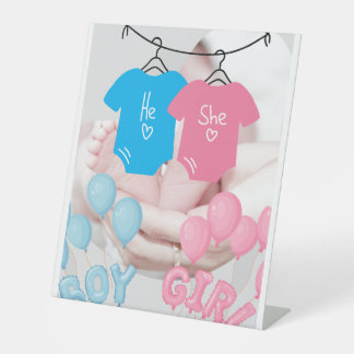 Baby shower-gebeurtenisbanner reclamebord met voetstuk