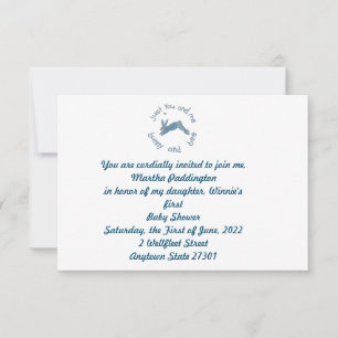 Baby shower gedicht Bunny Bee Bunnies Kaart