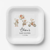 Baby shower Gekke gans Papieren Bordje (Voorkant)