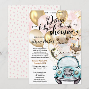 Baby shower   Gemaskerde Safari Friends Kaart