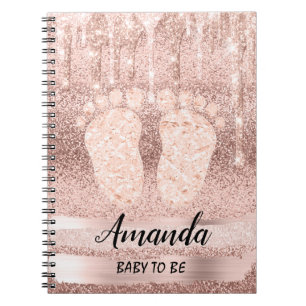 Baby shower Gender Revival Roos Gold Feet Drivers Notitieboek