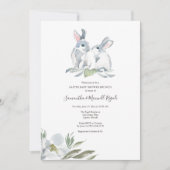 Baby shower Genderneutrale Bunny Kaart (Voorkant)