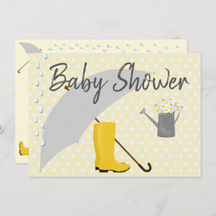 baby shower Genderneutrale paraplu- en regenlaarze Kaart