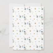 Baby shower Genre Neutre Rose Bleu Invitation (Dos)