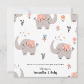 Baby shower gentil merci Carte postale (Dos)