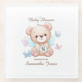 Baby shower gepersonaliseerd Onderzetter Glazen Onderzetter