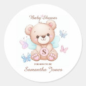 Baby shower gepersonaliseerde Sticker (Voorkant)