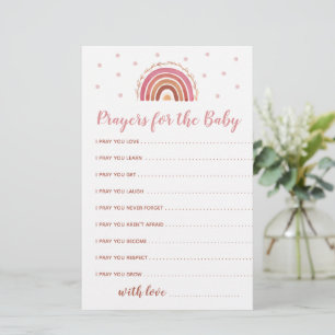 Baby shower geprezen voor de Baby Kaart Boho regen