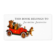 Baby shower Gift Grappige Cartoon Katten Retro Aut