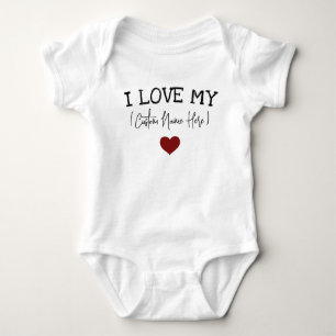 Baby shower Gift Ik hou van mijn aangepaste tekst Romper
