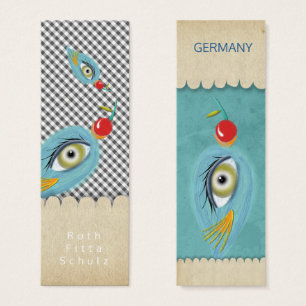 Baby shower Gingham Mini Visitekaartjes