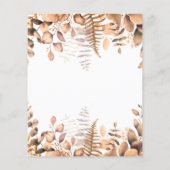 Baby shower giraffe eucalyptus herfst uitnodiging (Achterkant)