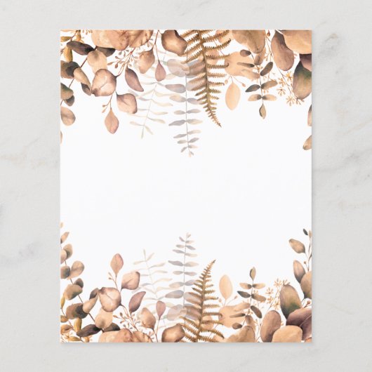 Baby shower giraffe eucalyptus herfst uitnodiging (Achterkant)