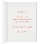 Baby shower Giraffe Floral Merci de couronne (Intérieur (Droit))