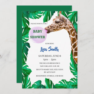Baby shower Giraffe Kaart