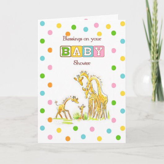 Baby shower Giraffe Religieus (Voorkant)