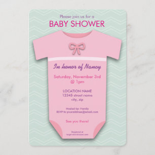 baby shower Girl Bodysuit Kaart