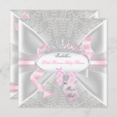 Baby shower Girl Little Princess Diamonds 3 Kaart (Voorkant / Achterkant)