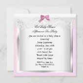 Baby shower Girl Pink Baby Teacup Cupcake 35 Kaart (Achterkant)