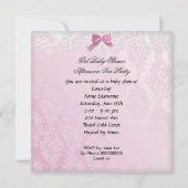 Baby shower Girl Pink Cute Baby Teacup Cupcake 3 Kaart (Achterkant)