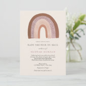 Baby shower Girl Rainbow par invitation par courri (Debout devant)