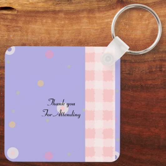 Baby shower Girl Sleutelhanger (Achterkant)