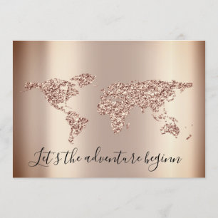 Baby shower Glitter Roos Feet World Boy Girl Kaart