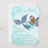 Baby shower Glitter Tail Kaart (Voorkant)
