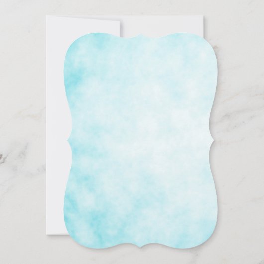 Baby shower Glitter Tail Kaart (Achterkant)