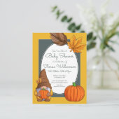 Baby shower | Gnome Automne Automne Invitation (Debout devant)
