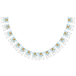 Baby shower Gold/Blue Olifant, Swallowtail Banner