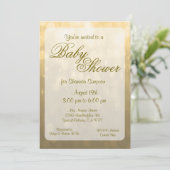 Baby Shower | Gold Bokeh Lights Kaart (Staand voorkant)