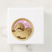 Baby shower Gold Elephants Bedankjes Labels (In situ)