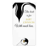 Baby shower "Gold Penguin" Bladzijde 8 Etiket (Voorkant)