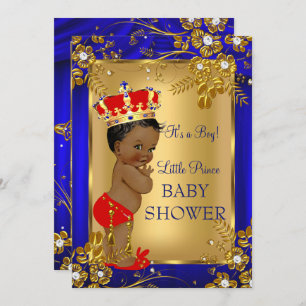 Baby shower Gold Red DD1 Kaart