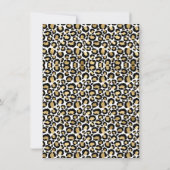 Baby shower Gold Safari Leopard Skin Invitation (Dos)
