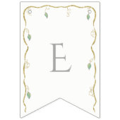 Baby shower Gold/Silver Castle Swallowtail Banner (Tweede vlag)
